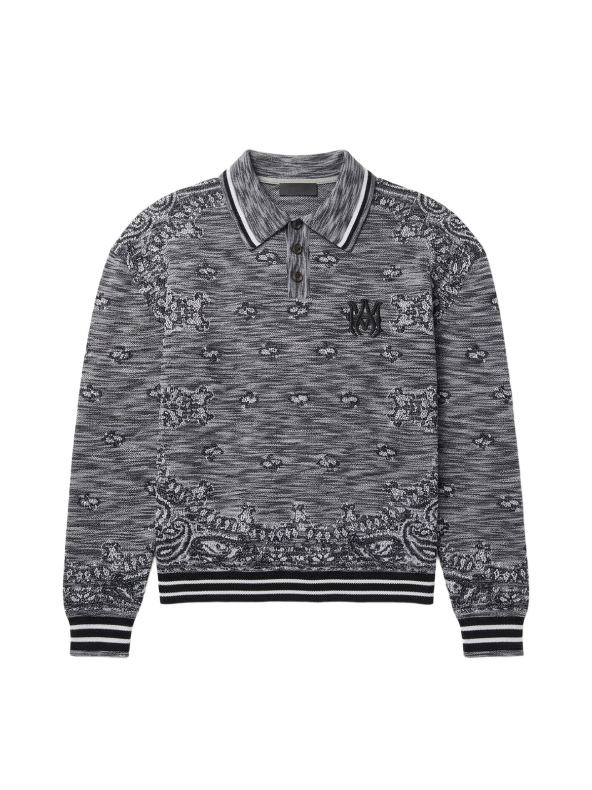 SPACE DYE BANDANA LS POLO