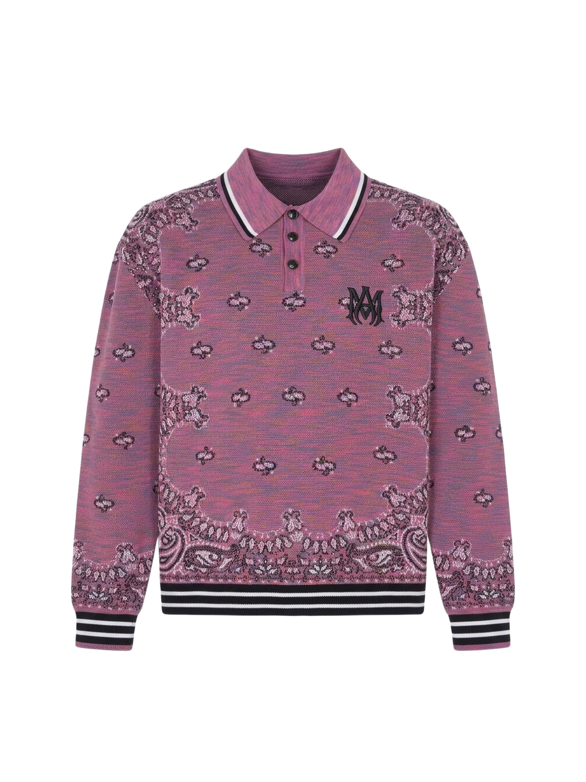 SPACE DYE BANDANA LS POLO