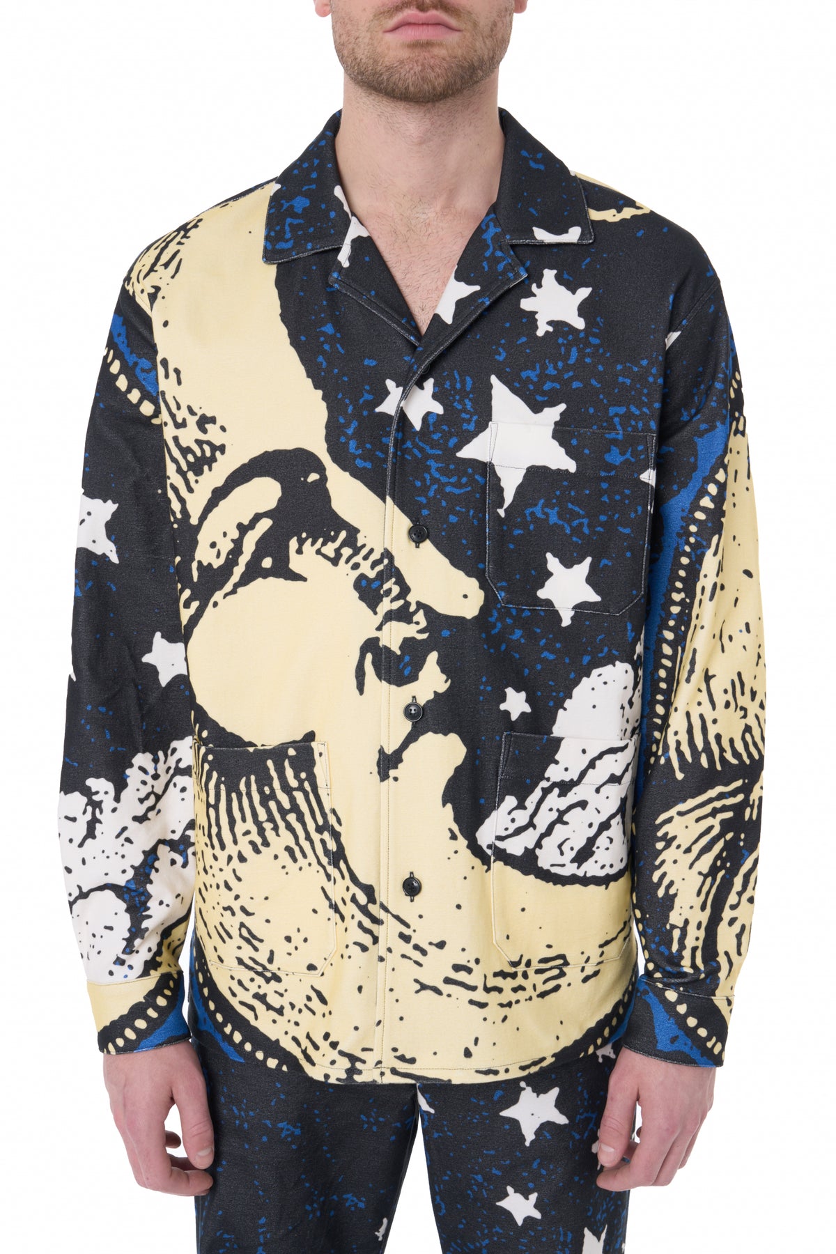 CRESCENT MOON FACE LS PJ SHIRT