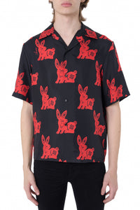 RABBIT ALLOVER BOWLING SHIRT