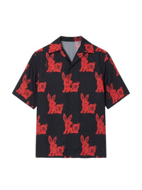 RABBIT ALLOVER BOWLING SHIRT
