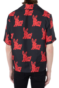 RABBIT ALLOVER BOWLING SHIRT