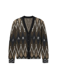 ARGYLE MOHAIR CARDIGAN