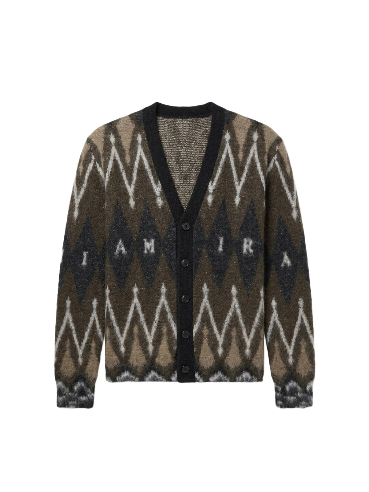 ARGYLE MOHAIR CARDIGAN
