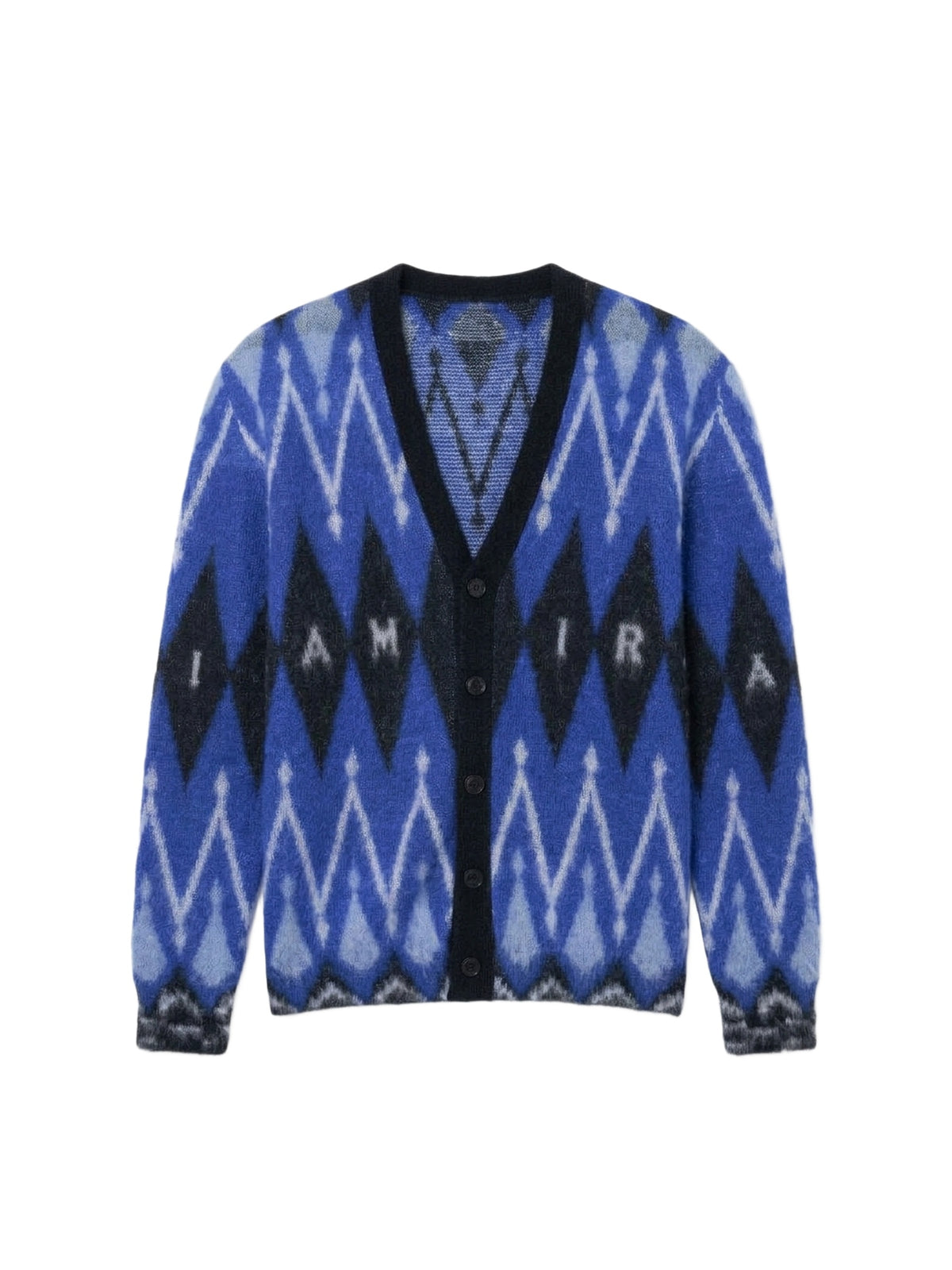 ARGYLE MOHAIR CARDIGAN