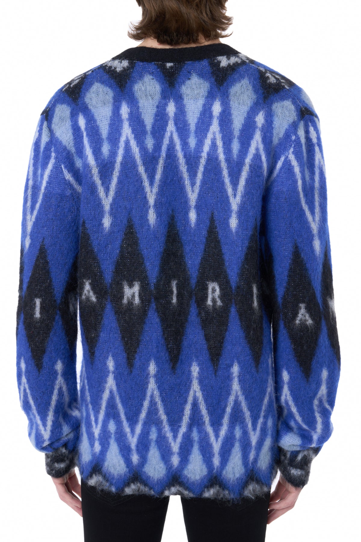 ARGYLE MOHAIR CARDIGAN