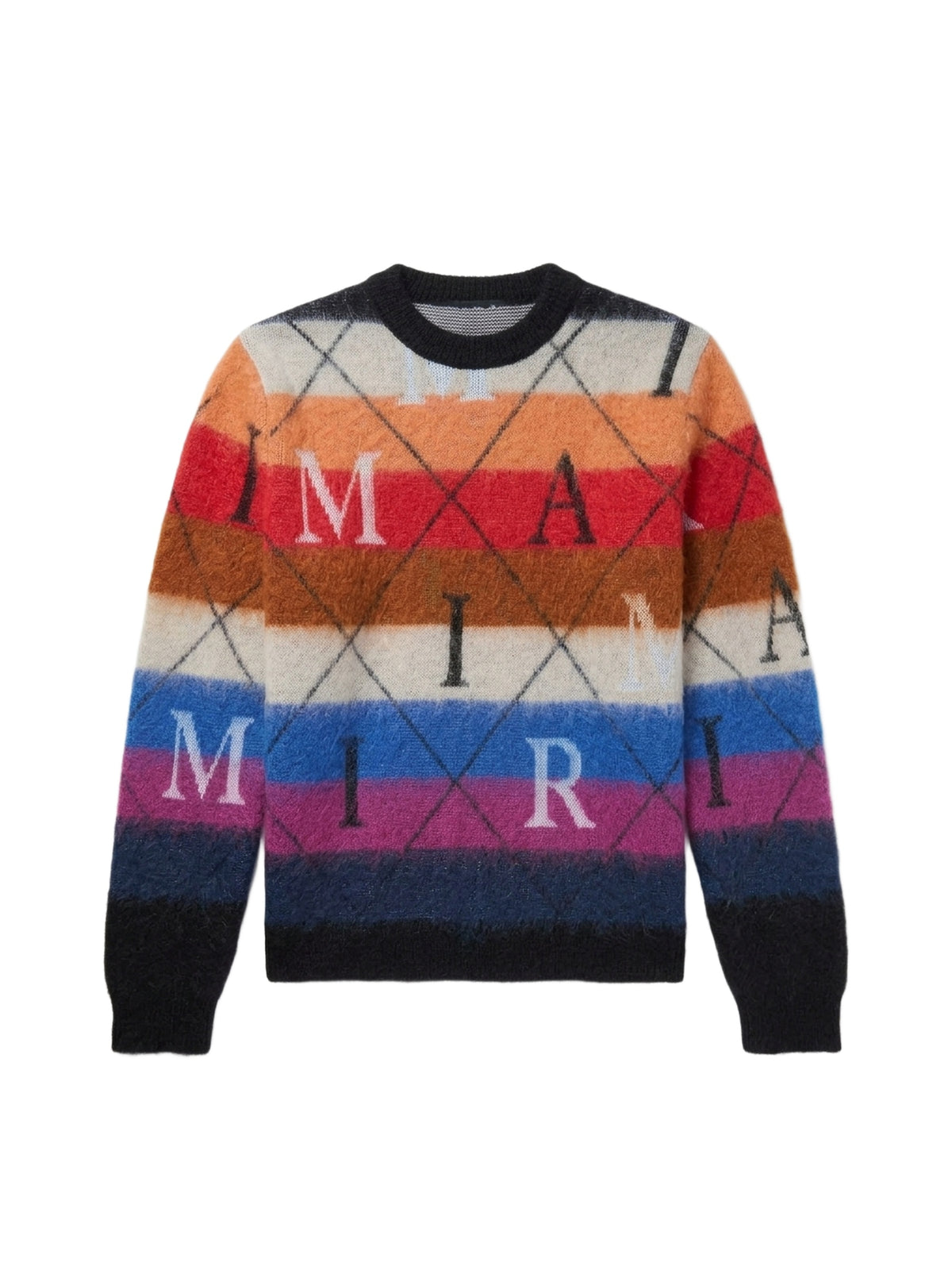 AMIRI ARGYLE STRIPE CREW