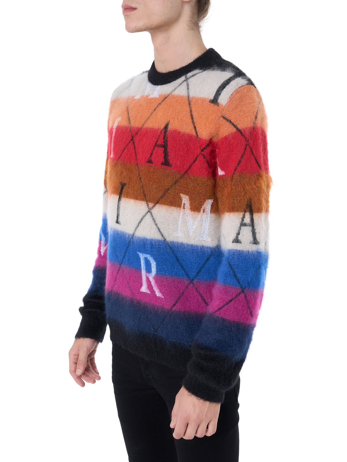 AMIRI ARGYLE STRIPE CREW
