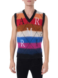 AMIRI ARGYLE STRIPE GILET