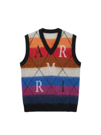 AMIRI ARGYLE STRIPE GILET