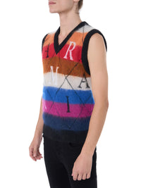 AMIRI ARGYLE STRIPE GILET