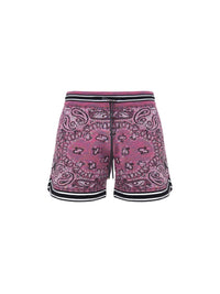 Space-dye bandana shorts - Purple