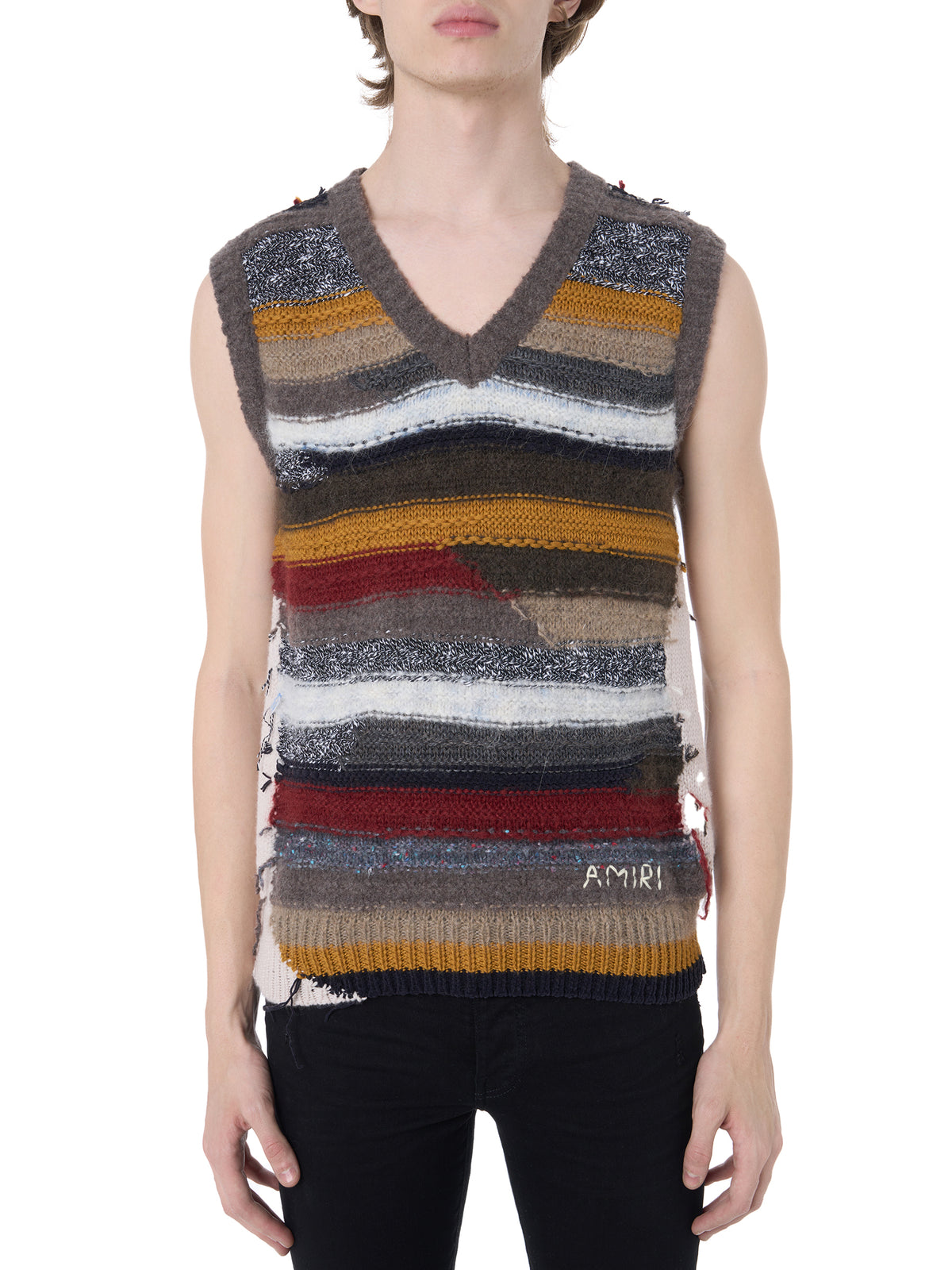 MULTICOLOR STRIPE GILET