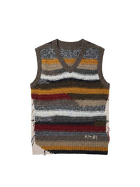 MULTICOLOR STRIPE GILET