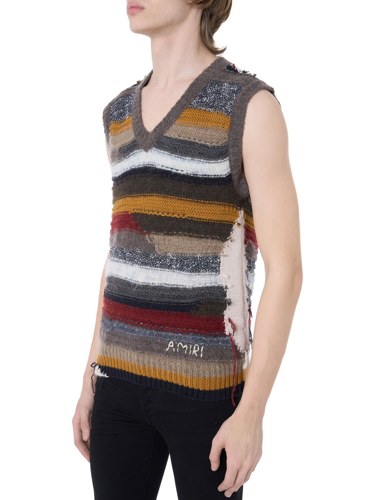MULTICOLOR STRIPE GILET