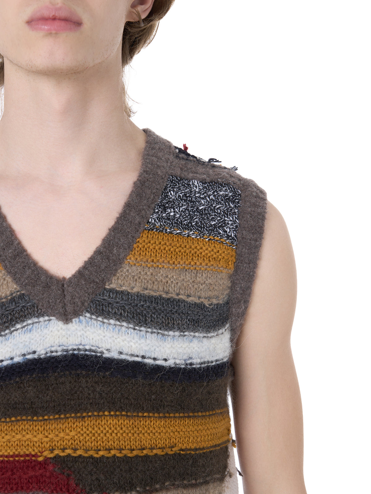 MULTICOLOR STRIPE GILET
