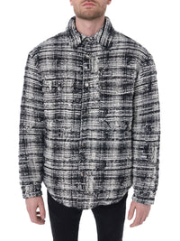 TWEED PADDED OVERSHIRT