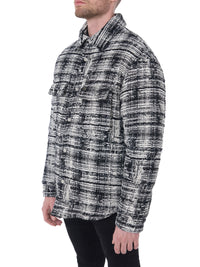 TWEED PADDED OVERSHIRT