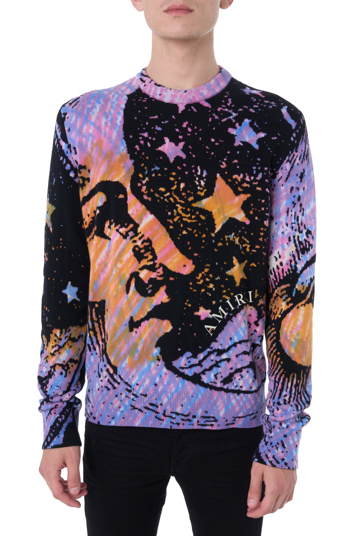 TIE DYE MOON CREWNECK