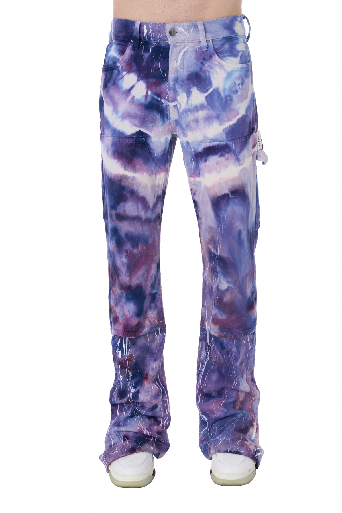 CRACKED TIE DYE CARPENTER JEAN