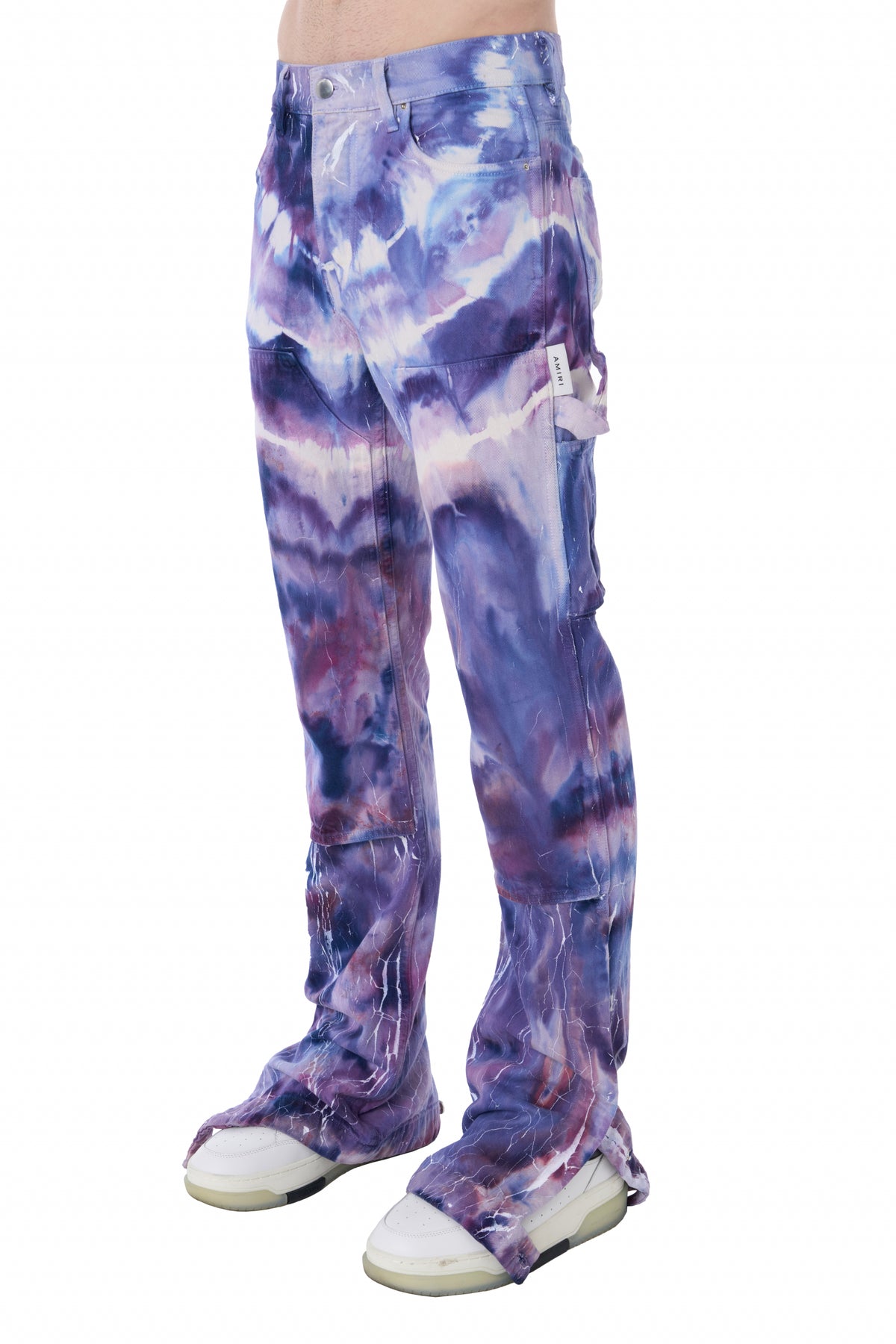 CRACKED TIE DYE CARPENTER JEAN