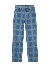 AMIRI SHADOW PLAID BAGGY JEAN
