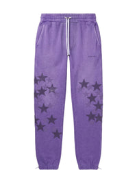 Pantalon de sport à étoiles pigmentées au spray - Heather Purple