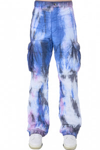 TIE DYE QUILTED CARGO FLARE
