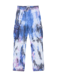 TIE DYE QUILTED CARGO FLARE