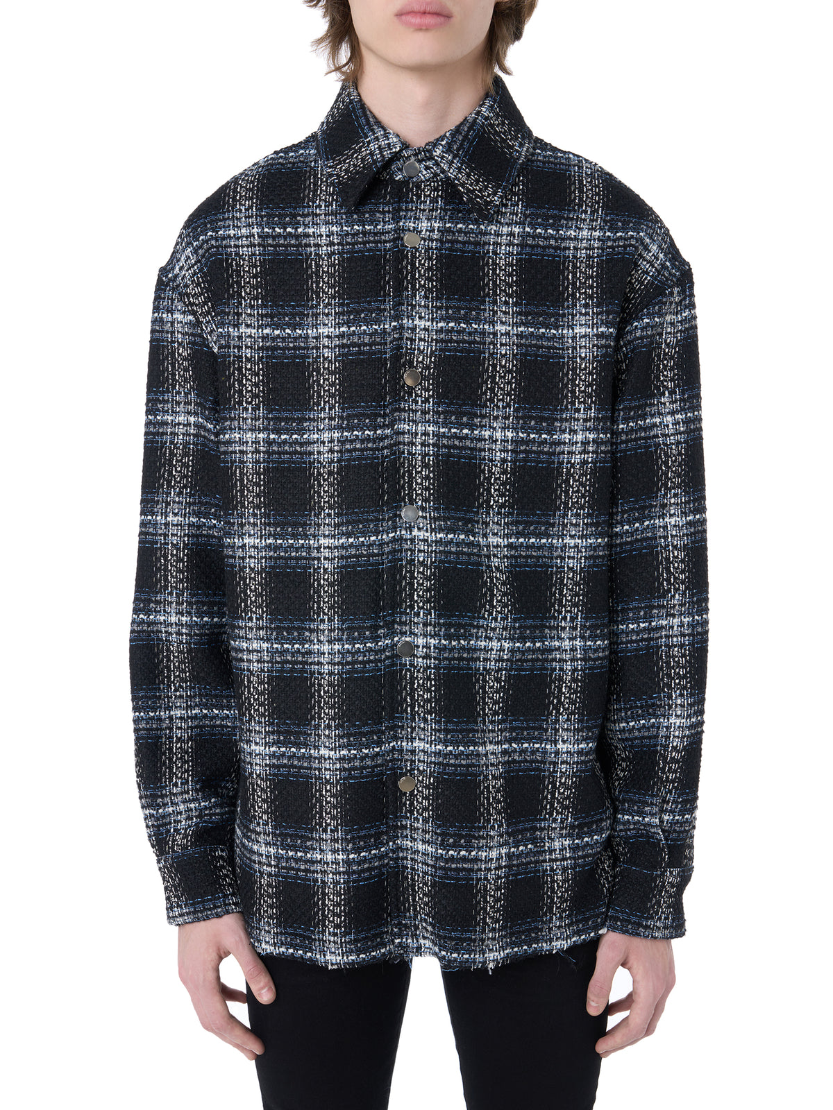 SHADOW PLAID OVERSHIRT