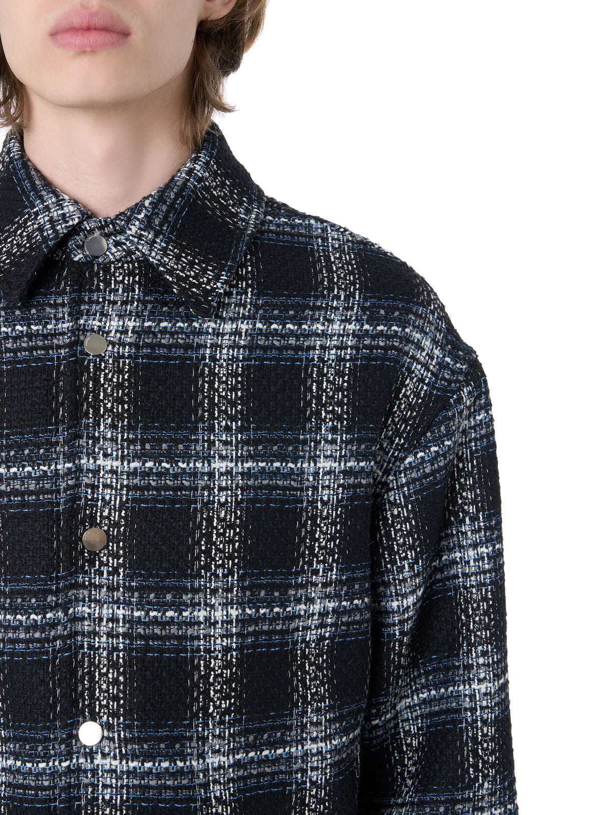 SHADOW PLAID OVERSHIRT