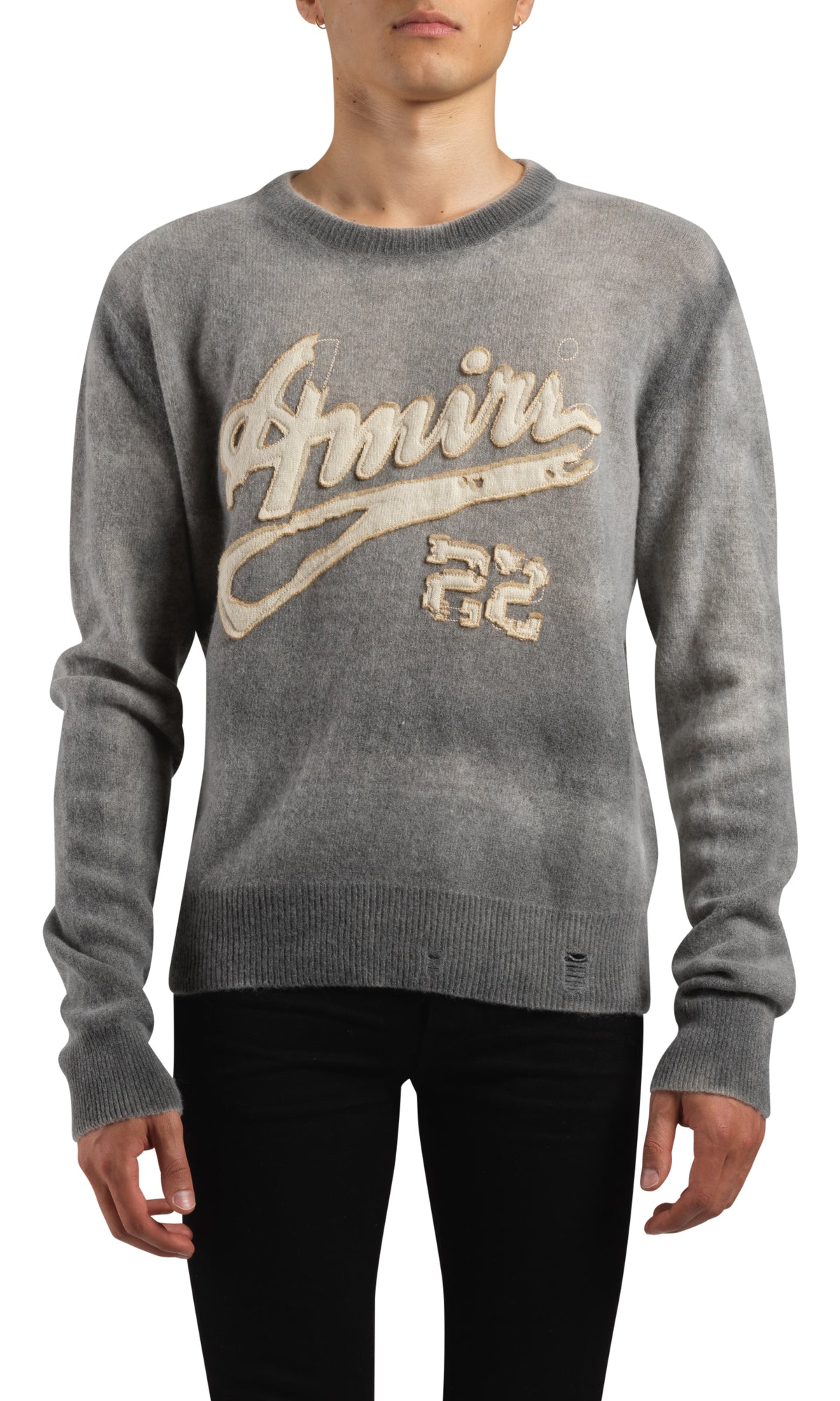 AMIRI SPRAY CASHMERE CREWNECK