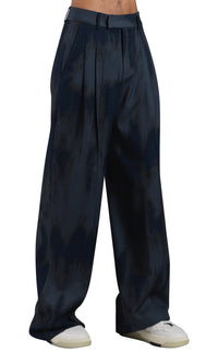 PINSTRIPE DBL PLEATED TROUSERS