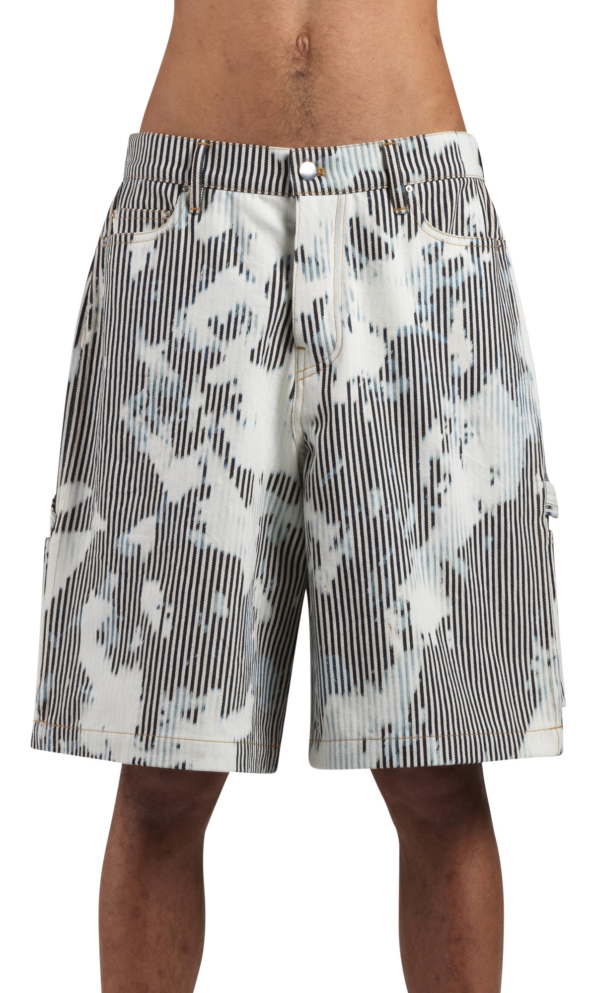 STRIPED EMB WORKMAN SHORT
