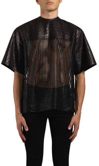 EMBOSSED LEATHER SHIRT