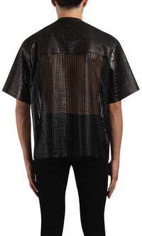 EMBOSSED LEATHER SHIRT