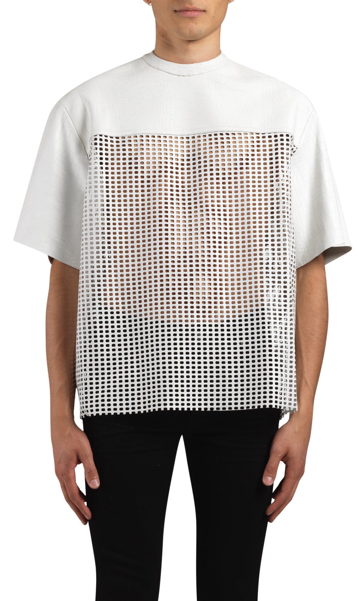 EMBOSSED LEATHER SHIRT