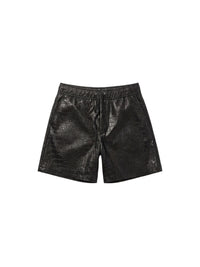 EMBOSSED LEATHER SHORT