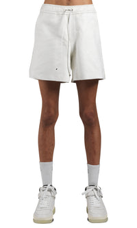 EMBOSSED LEATHER SHORT