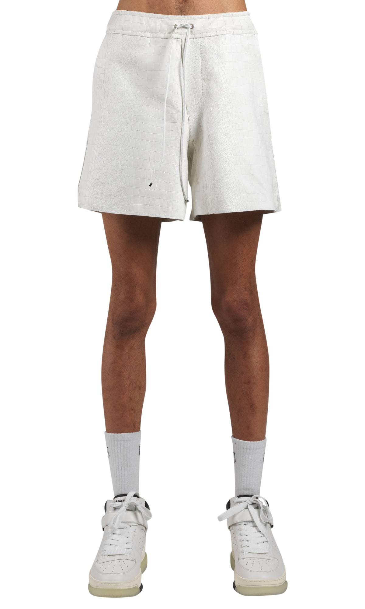 EMBOSSED LEATHER SHORT