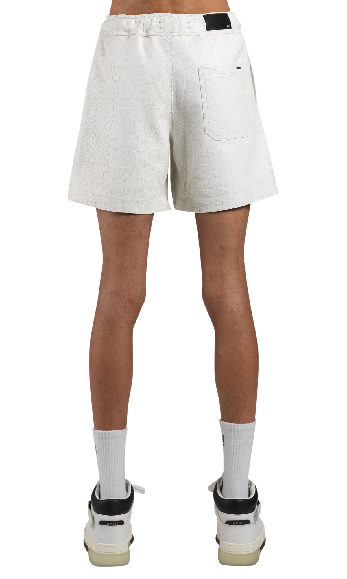 EMBOSSED LEATHER SHORT