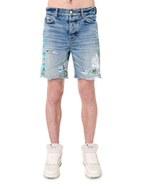 EMBROIDERED FLORAL LOGO SHORT