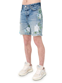 EMBROIDERED FLORAL LOGO SHORT