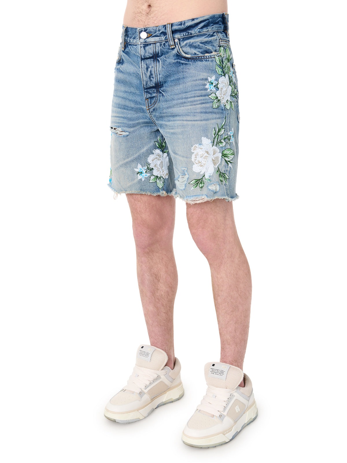 EMBROIDERED FLORAL LOGO SHORT