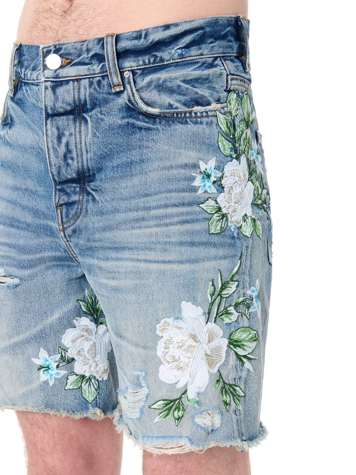 EMBROIDERED FLORAL LOGO SHORT