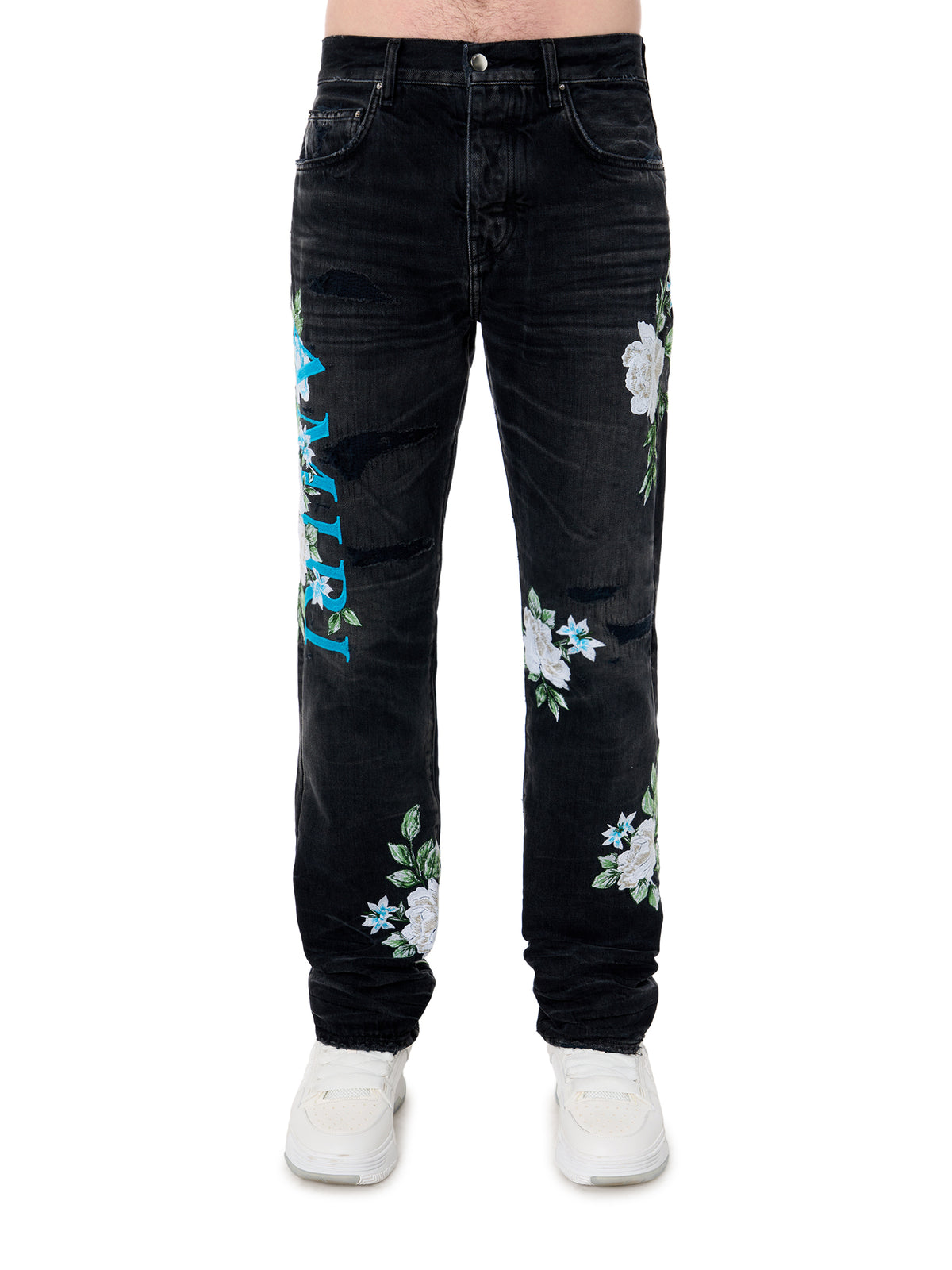 AMIRI FLORAL STRAIGHT JEAN