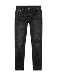 CRYSTAL EMBELLISHED LOGO JEAN