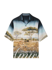 CHEETAH PRINT BOWLING SHIRT