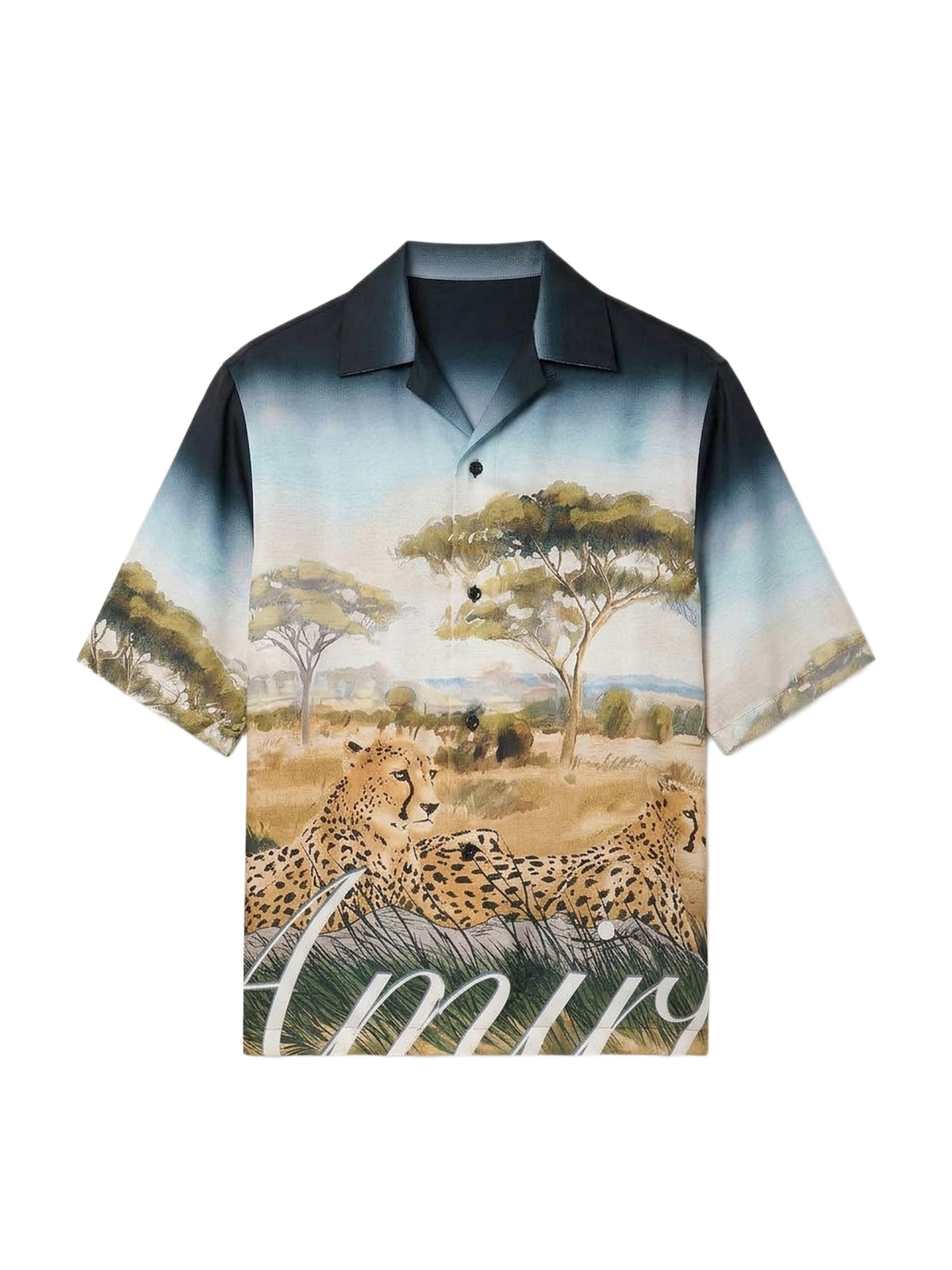 CHEETAH PRINT BOWLING SHIRT
