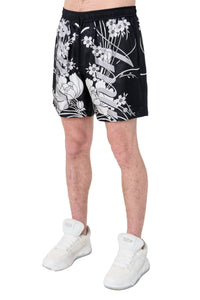 FLORAL DRAWSTRING SHORT